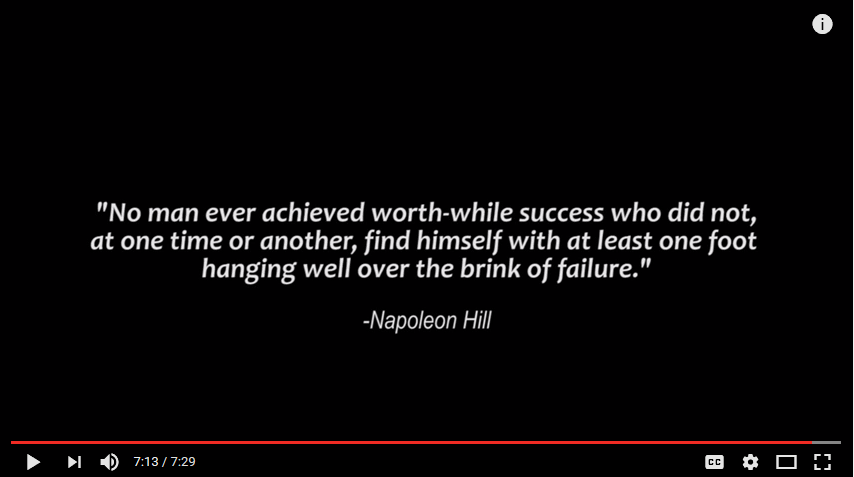 Keep Failing and You Will Succeed Video of the Week