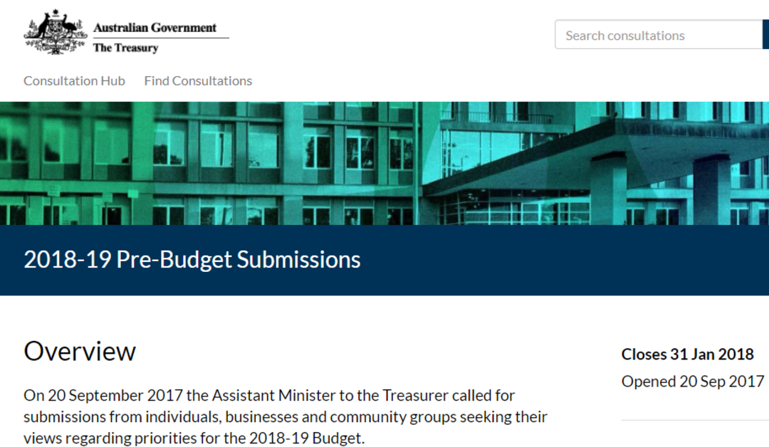 2018-19 Pre Budget Submission